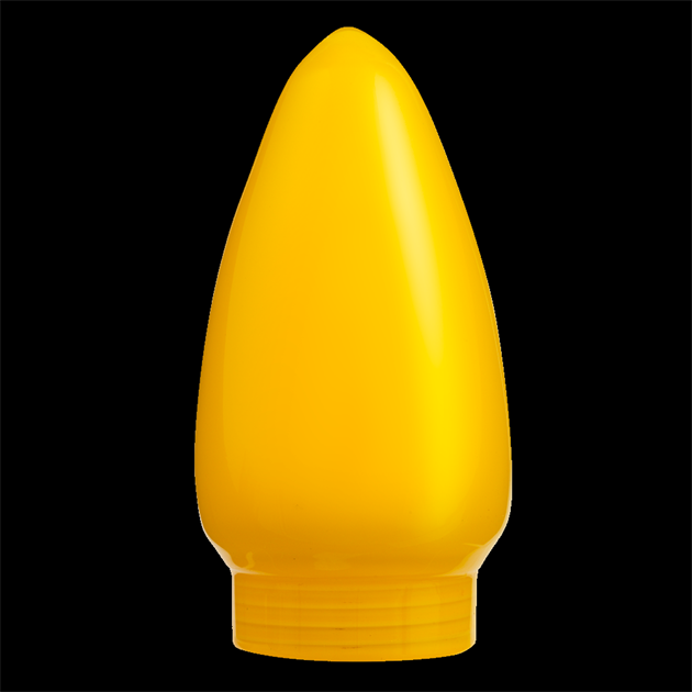 Kronljus glas gul 21,5mm gänga